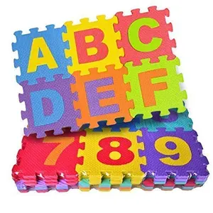 ToysBuddy 36 Pieces Mini Puzzle Foam Mat Multicolor