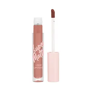 Swiss Beauty Super Matte Lipstick | Waterproof | Long Stay | Matte Finish | Highly Pigmented | Shade - First Date 3.5ml