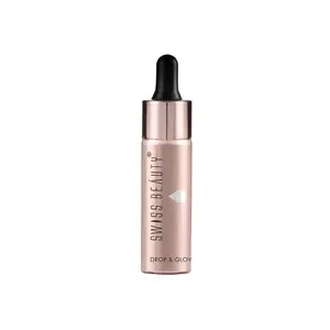 Swiss Beauty Drop & Glow Liquid Highlighter For Face Makeup | Illuminating Liquid Highlighter With Dewy Finish | Shade -Light k 18Ml|