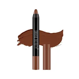 Swiss Beauty Matte Long Lasting Crayon Lipstick| Smudge Proof And Waterproof | For Hydration And Moisturization | Shade- Chocobar 3.5G |