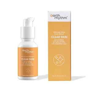 Earth Rhythm 20% Vitamin C Serum for Glowing & Clear skin with 1.5% Hyaluronic & 2% Salicylic Acid| Hydrates Moisturizes & Brightens | Suitable for Oily Sensitive & Acne Prone Skin - 15ml
