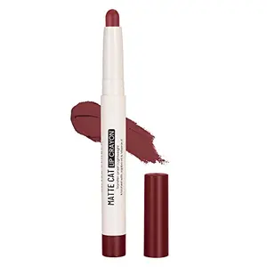 Swiss Beauty Non-Transfer Matte Cat Lip Crayon | Water-Resistant | Long-Lasting 8 Hours Stay | Retractable Lip Crayon | Shade - Jam 1.5g |