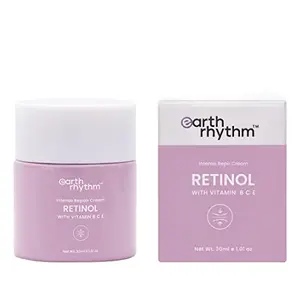 Earth Rhythm Retinol Night Cream Enriched with Vitamin B C & E Clears Clogged Pores Gives Radiant Skin All Skin Type - 30gm
