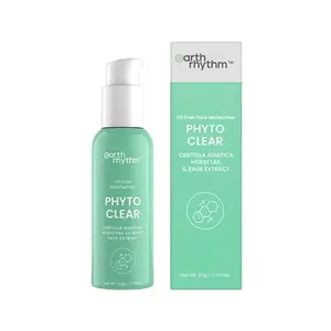 Earth Rhythm Clear Oil Free Moisturizer Hydrates & Moisturize skin for Acne & Redness with Centella Asiatica Sage Extract for Oily & Acne Prone Skin Men & Women - 50 ML