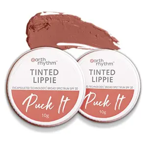 Earth Rhythm Tinted Lip Balm & Cheek Tint with SPF30 - Ahoy There Nourishes & Hydrates Dry Chapped Lips Provides UV Protection with Shea Butter & Almond Oil - 20 gm (Pack of 2)