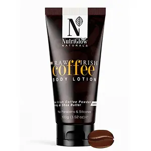 NutriGlow NATURAL'S Raw Irish Coffee Body Lotion to Treat Dull Skin Light(100 g)