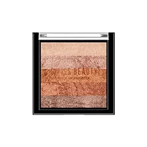 Swiss Beauty Brick Highlighter | Highly-Pigmented Powder Highlighter +Â  Bronzer With Easy-To-Blend Formula | Shade- 1 7G |