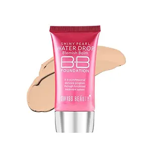 SWISS BEAUTY Matte Shiny Pearl Water Drop Blemish Balm Bb Foundation Face Makeup Shade-03 40Ml - LightLiquid Foundation Long Lasting Makeup Foundation Giving Fresh Look