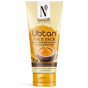 NutriGlow Natural's Ubtan Face & Body Pack for Glowing Skin with Haldi & Chandan 100g