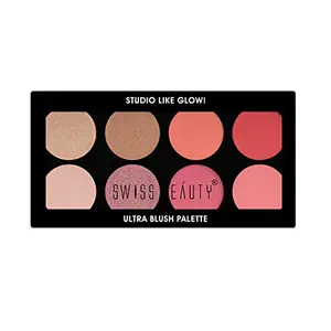 Swiss Beauty Ultra Blush Palette With Highly Blendable Shades | Pigmented Blusher For A Natural sh | Shade-1 16Gm|