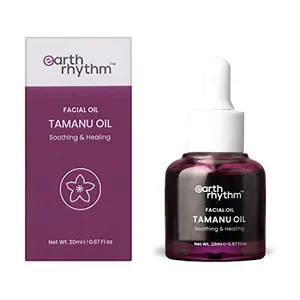 Earth Rhythm Tamanu Face Oil for Soothing & Healing | Helps with Acne & Scars Help Fade Fine lines & Wrinkles Men & Women - 20ml