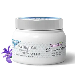 NutriGlow Diamond Massage Gel with Diamond Dust for Face & Body All Skin Types - 300g