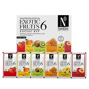 NutriGlow Natural's Exotic Fruit Facial Kit with Honey Vitamin E for Radiant Glow 60g