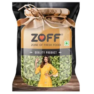 Zoff Green Cardamom Choti Elaichi Whole Healthy Whole Spices Easy to use Zip Lock 4 Layer Packaging Cool Grinding 100% Technology | 100% Natural | 100 Gm |