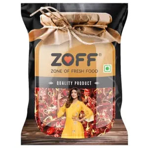 Zoff Dried Red Chilli Natural and Fresh Sukhi Lal Mirch Bishops Weed No Farm Picked Hygienically Packed Zip Lock & Re-usable | 500 Gm
