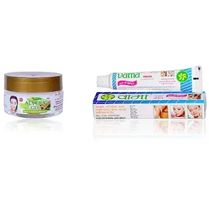 ANJU PHARUTICVama Cream (50 gm X 1 pc) + Anju Alvera Gel (50 gm X 1 pc): Perfect Ayurvedic Unisex Skin Care Moisturizes skin Heal cracked feet Mends dry skin brings glow on skin | For all age groups