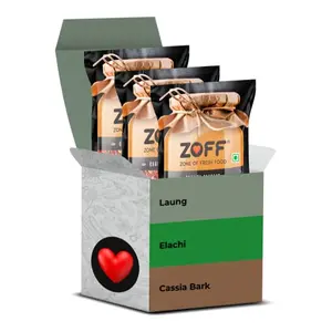 Zoff Essential Whole Spices | Pack of 3 | RaiJeera & Tej Patta | Healthy Spices Easy to use Zip Lock 4 Layer Packaging Cool Grinding Technology 100% Natural