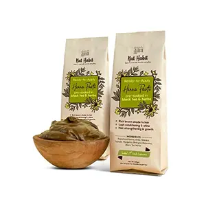 Nat Habit - Back To Natural Secrets Everyday Ready-To-Apply Paste 100% Natural Soaked In Black Tea & Herbs 440g (Pack of 2 x 220g) - Dark Brown