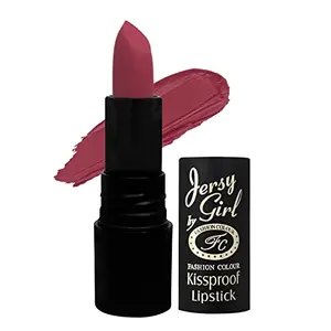 Fashion Colour Jersy Girl Kiss proof Lipstick Waterproof Long Lasting (Brown Purple Matte Finish)