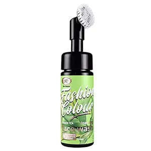 Fashion Colour Skin Mantra GREEN TEA Foaming Face Wash With Built in Face Brush For Deep Cleansing and Healthy Skin 150 ml
