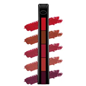 Fashion Colour Jersy Girl 5 in 1 Matte Lipstick Waterproof and Long Lasting 7.5g (Shade 01)