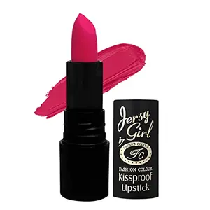 Fashion Colour Jersy Girl Kiss proof Waterproof Long Lasting Lipstick (Fuchsia Matte Finish)