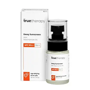 The True Therapy Dewy for Men & Women SPF 50++ PA++ Body 5% Niacinamide Sun Block Acne Safe LightLotion No Harmful Ingredients Skin Care (30ml)