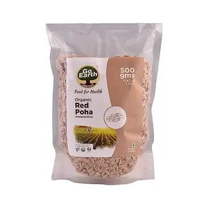 Go Earth Organic Red Poha/Flattened Rice 500gm (500)
