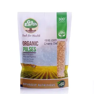 Go Earth Organic Chana Dal/Split Bengal Gram 500gm (500)