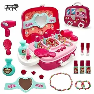 Cable World Beauty Make Up Kit Set for Girls Beauty Set for Girls - Make Up Suitcase Kit with Makeup Accessories 3 in 1 Beauty Make Up Kit Set