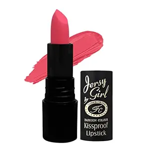 Fashion Colour Jersy Girl Kiss proof Waterproof Long Lasting Lipstick (Coral Matte Finish)