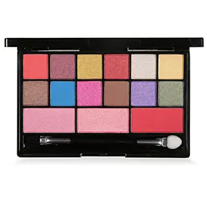 Fashion Colour Professional and Home 2 IN 1 Makeup Kit (FC2322B) With 24 Glamorous Eyeshadow and 3 Blusher (Shade 03)