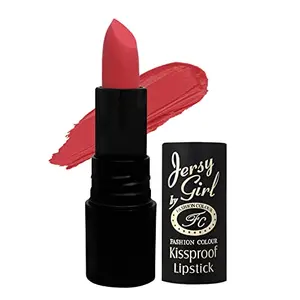 Fashion Colour Jersy Girl Kiss proof Lipstick Matte Finish Waterproof Long Lasting (Ruby Red)