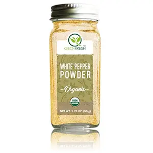 Geo-Fresh Organic White Pepper Powder 55g - USDA Certified