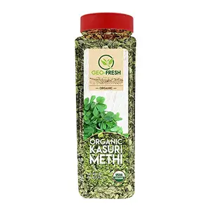 Geo Fresh Organic Kasuri Methi 100g | Fenugreek Dry Leaves | Certified Organic & Steam-Sterilised| Packed Under Hygiene Condition.
