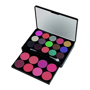 Fashion Colour Professional and Home 2 IN 1 Makeup Kit (FC2222) With 15 Glamorous Eyeshadow and 8 Blusher (Shade 02)