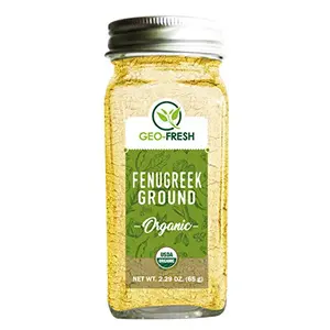 Geo-Fresh Organic Fenugreek Powder 65g - Meethi Powder | USDA Certified Organic
