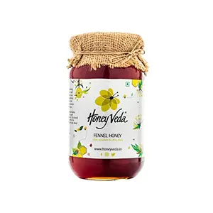 HoneyVeda 100% Natural Unprocessed Fennel Raw Honey - Unfiltered and Unpasteurized - 6 Natural Flavours Available - Monofloral Honey
