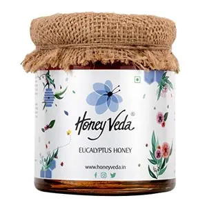 HoneyVeda 100% Natural Unprocessed Eucalyptus Raw Honey - Unfiltered and Unpasteurized - 6 Natural Flavours Available - Monofloral Honey