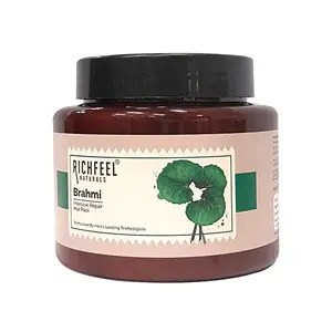 Richfeel Brahmi Intensive Repair Hair Pack | Controls Hair Fall | Treats Damage Split Ends and Breakage | Deep Conditioning | 500g