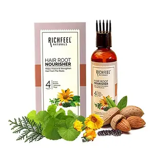 Richfeel Hair Root Nourisher/Tonic | For Hair Fall Control | Hair Growth | ologist Developed Formula | High Concentration | Oil & Silicone Free | 80 ML