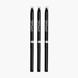GlamGals HOLLYWOOD-U.S.A Retractable extreme black Pencil Pack of 3