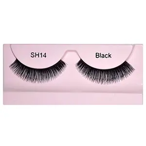 GlamGals HOLLYWOOD-U.S.A Stylish Black Soft Thick Reusable Fe Eye Lashes For Women