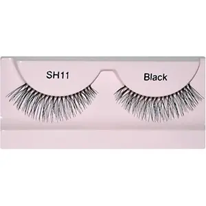 GlamGals HOLLYWOOD-U.S.A Stylish Black Soft Thick Reusable Fe Eye Lashes For Women (BLACK 11)