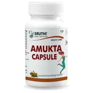 Sruthi Herbal Amuktha Caps. For Regulate Menstural Cycle | Helps With PCOS | Optimize Hormonal Imbalance | 100% Vegan | Pack of 60 Caps..