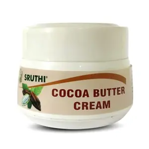 Sruthi Herbal Cocoa Butter Cream I For Men & Women I For Normal/Oily and Acne Prone Skin - No Silicones No Mineral Oil I Goodness of Aloe vera & Coco Butter I 50g