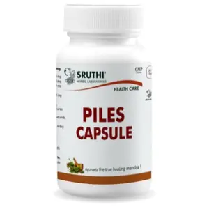 Sruthi Herbal Piles Caps. | For Piles Hemorrhoid Support Bavasir Fissure. Fistula & Rectum I Fast Relieve In Bleeding Burning & 60 Caps.…