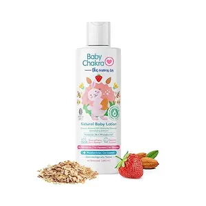 BabyChakra Natural Lotion with Colloidal Oatmeal & Organic Almond Oil | 24-hour Moisturisation Body Lotion for | Prevents Dryness | Dermatologically Tested (200 ml)