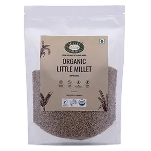 Millet Amma Organic Little Millet | 1 Kg (500g x 2 Packs) | Unpolished Millet Grains ( Kutki | Samai | Same | Samalu ) | Suitable for Multiple Millet Recipes | 100% Vegan & | Rice in Proteins