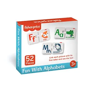 Fisher-Price Fisher Price Fun with Alphabets Puzzles - 56 Pieces Alphabet Matching Puzzles for Age 3 Years & Above - Learning and Development Puzzles - Fun & Learn with Colorful Puzzles